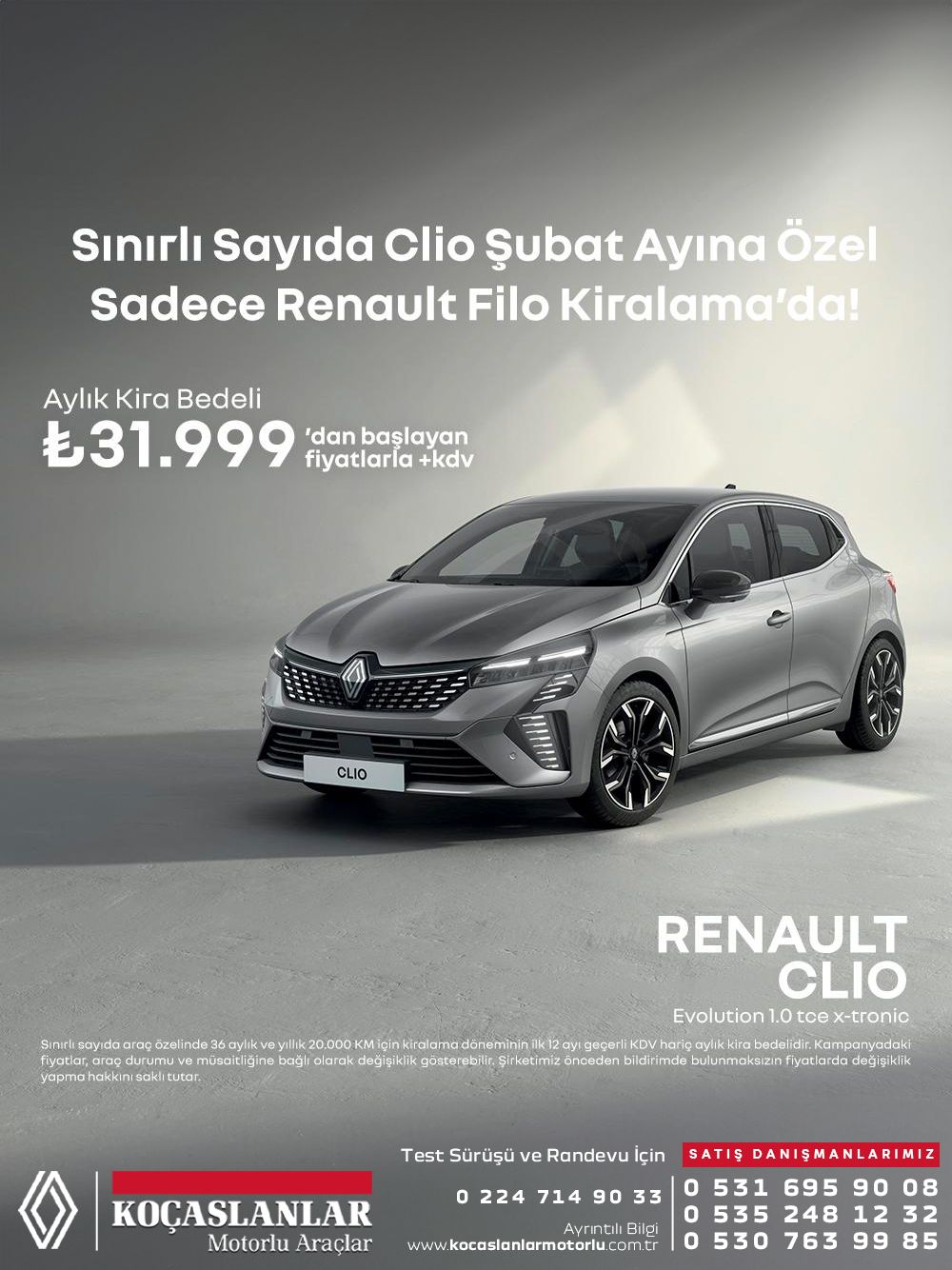 clio renault kiralama şubat